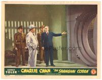 1s813 SHANGHAI COBRA LC '45 man shows gigantic vault to Sidney Toler as Charlie Chan!