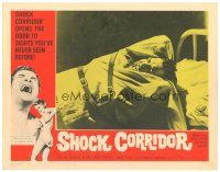 1s819 SHOCK CORRIDOR LC #2 '63 Sam Fuller's masterpiece, close up of Peter Breck in strait-jacket!