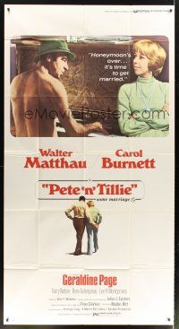 1t743 PETE 'N' TILLIE int'l 3sh '73 naked Walter Matthau plays piano for Carol Burnett, Martin Ritt