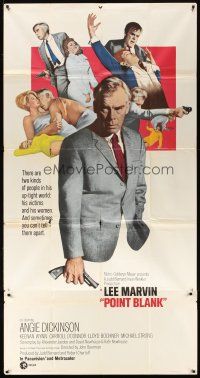 1t749 POINT BLANK int'l 3sh '67 Lee Marvin, Angie Dickinson, John Boorman classic film noir!