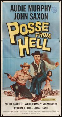 1t750 POSSE FROM HELL 3sh '61 Audie Murphy & John Saxon must stop gun-mad Devil spawn!