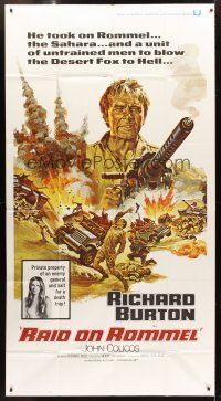 1t761 RAID ON ROMMEL int'l 3sh '71 Richard Burton, Wolfgang Preiss as The Desert Fox!