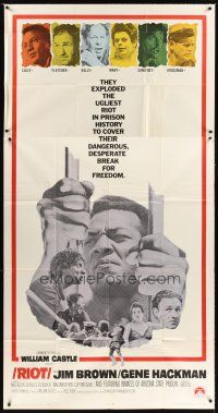 1t768 RIOT int'l 3sh '69 Jim Brown & Gene Hackman escape from jail, ugliest prison riot in history!