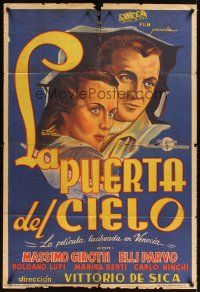 1t353 GATE OF HEAVEN Argentinean '50 Vittorio De Sica's La Porta del Cielo, cool artwork!