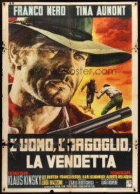 1t210 PRIDE & VENGEANCE Italian 1p '67 art of Franco Nero as Django by Renato Casaro!