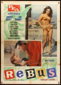 1t214 REBUS Italian 1p '68 Laurence Harvey & sexy full-length Ann-Margret in bikini!