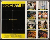 1t083 ROCKY II INCOMPLETE 1-stop poster '79 Sylvester Stallone & Carl Weathers, boxing sequel!