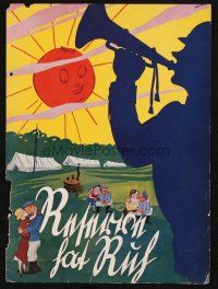 1x294 RESERVE HAT RUH German program book cover '31 art of camp & bugler at sunrise!