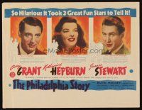 1x508 PHILADELPHIA STORY herald '40 Katharine Hepburn, Cary Grant, James Stewart!