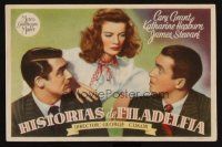 1x548 PHILADELPHIA STORY Spanish herald '42 Katharine Hepburn between Cary Grant & James Stewart!