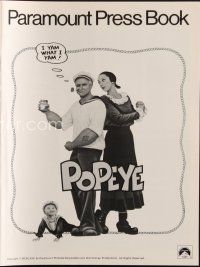 1x667 POPEYE pressbook '80 Robert Altman, Robin Williams & Shelley Duvall as E.C. Segar characters