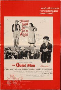 1x673 QUIET MAN pressbook R57 John Wayne, Maureen O'Hara, Barry Fitzgerald, McLaglen, John Ford