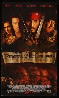 1x364 PIRATES OF THE CARIBBEAN 2-sided special 11x13 '03 Depp, Knightley, Curse of the Black Pearl!