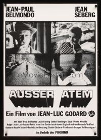 2f312 A BOUT DE SOUFFLE German R1974 Jean-Luc Godard, Jean Seberg, Jean-Paul Belmondo!