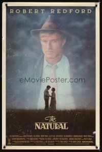 2t499 NATURAL 1sh '84 Robert Redford, Robert Duvall, directed by Barry Levinson, baseball!