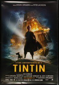 2x137 ADVENTURES OF TINTIN DS bus stop '11 Steven Spielberg's version of the Belgian comic!