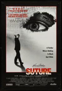 3f757 SUTURE video 1sh '93 Dennis Haysbert, Mel Harris, cool black & white image!