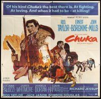 3d358 CHUKA 6sh '67 Rod Taylor is a saddle-bum & pistolero, cool Native American art!