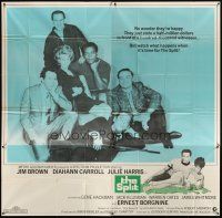 3d438 SPLIT 6sh '68 Jim Brown, Gene Hackman, Ernest Borgnine, Klugman, Diahann Caroll