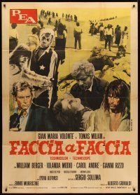 3d735 FACCIA A FACCIA Italian 1p '67 Tomas Milian, Gian Maria Volonte, spaghetti western!