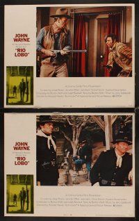 3h435 RIO LOBO 8 LCs '71 Howard Hawks, John Wayne, Jennifer O'Neill, great cowboy images!