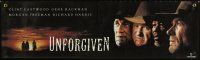 3j436 UNFORGIVEN video vinyl banner '92 Clint Eastwood, Gene Hackman, Morgan Freeman, Harris!