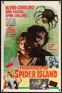 3t529 HORRORS OF SPIDER ISLAND 1sh '65 one bite and it turned him into a most hideous monster!