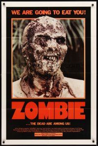 3t998 ZOMBIE 1sh '79 Zombi 2, Lucio Fulci classic, gross c/u of undead, we are going to eat you!