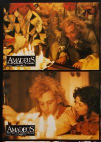 3y084 AMADEUS 8 German LCs '84 Milos Foreman, F. Murray Abraham, Tom Hulce, Mozart biography!