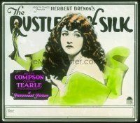 4e132 RUSTLE OF SILK glass slide '23 wonderful close up of beautiful Betty Compson with pearls!