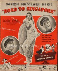 4e427 ROAD TO SINGAPORE pressbook '40 Bing Crosby, Bob Hope, sexy Dorothy Lamour, great images!