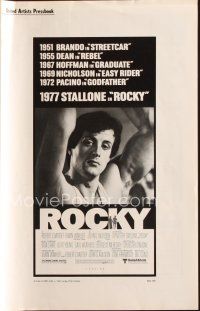 4e428 ROCKY pressbook '76 boxer Sylvester Stallone, Talia Shire, boxing classic!