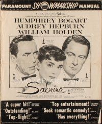 4e429 SABRINA pressbook '54 Audrey Hepburn, Humphrey Bogart, William Holden, Billy Wilder