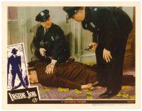 4d521 INSIDE JOB LC #5 '46 two cops find unconscious Preston Foster laying in pile of cash!