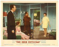 4d523 IRON PETTICOAT LC #4 '56 Katharine Hepburn in pajamas walks in on Bob Hope with his fiance!