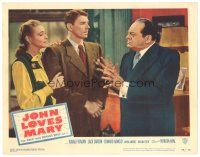 4d538 JOHN LOVES MARY LC #2 '49 c/u of Edward Arnold talking to Ronald Reagan & Patricia Neal!