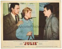 4d541 JULIE LC #7 '56 Doris Day & Barry Sullivan confronted by jealous husband Louis Jourdan?