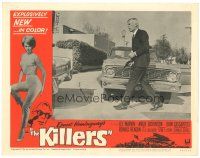 4d547 KILLERS LC #1 '64 Don Siegel, Hemingway, close up of Lee Marvin with gun by car!