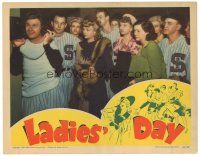 4d556 LADIES' DAY LC '43 sexy Lupe Velez & others watch baseball player Eddie Albert on phone!