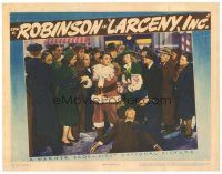 4d566 LARCENY INC. LC '42 crowd gathers around Edward G. Robinson in Santa suit by man on ground!