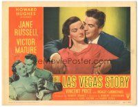 4d568 LAS VEGAS STORY LC #8 '52 best close up of Victor Mature romancing sexy Jane Russell!