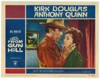 4d571 LAST TRAIN FROM GUN HILL LC #4 '59 c/u of Anthony Quinn & Carolyn Jones, John Sturges!