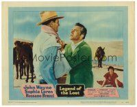 4d576 LEGEND OF THE LOST LC #2 '57 Sophia Loren in love triangle with John Wayne & Rossano Brazzi!