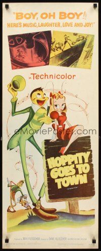 4g490 MR. BUG GOES TO TOWN insert R59 Dave Fleischer cartoon, art of Hoppity in love!