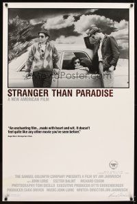 4k597 STRANGER THAN PARADISE 1sh '84 Jim Jarmusch, John Lurie, Eszter Balint, Richard Edson