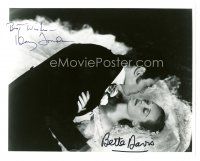 5a745 HENRY FONDA/BETTE DAVIS signed 7.75x9.5 REPRO still '80s by BOTH, best c/u from Jezebel!