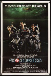 5c271 GHOSTBUSTERS 1sh '84 Bill Murray, Dan Aykroyd, Harold Ramis They're Here to Save The World!