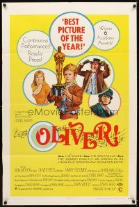 5c547 OLIVER 1sh '69 Charles Dickens, Mark Lester, Shani Wallis, Carol Reed, Terpning art!