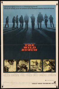 5c971 WILD BUNCH 1sh '69 Sam Peckinpah cowboy classic, William Holden & Ernest Borgnine