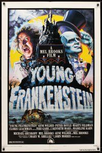 5c990 YOUNG FRANKENSTEIN style B 1sh '74 Mel Brooks, art of Gene Wilder, Boyle & Marty Feldman!